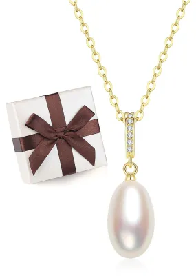 Productafbeelding van 925 Zilveren Ketting met Zoetwaterparel Hanger