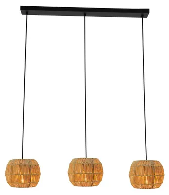 Productafbeelding van Rotan hanglamp Sheldon 3-lichts