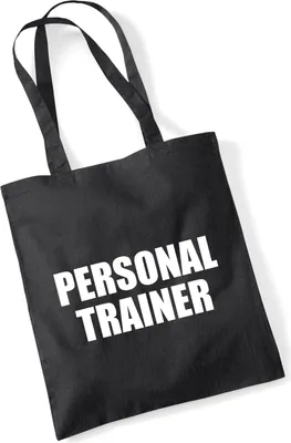 Produktbild von Huuraa Jutebeutel Personal Trainer Training 10 Liter Black Baumwolle Tasche Geschenkidee
