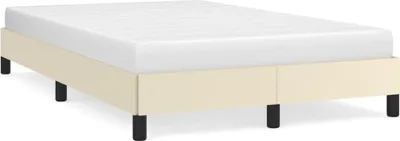 Produktbild von vidaXL Bettgestell Creme 120x200 cm Kunstleder