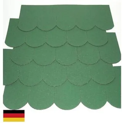 Produktbild von 1 Set Dachschindeln Biberschwanz (100 mm) grün