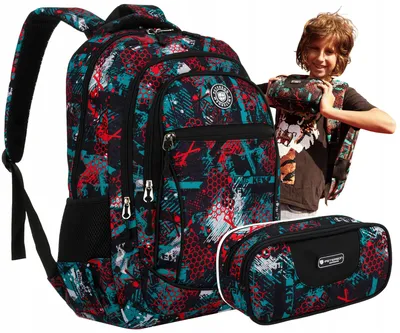 Produktbild von Peterson Schulrucksack mit Federmäppchen, Kinder Set