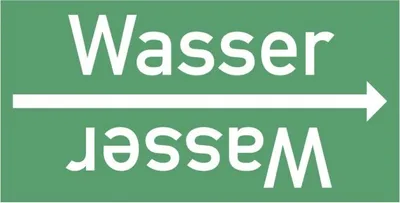 Produktbild von Dreifke® Rohrleitungsband Wasser, DIN 2403, ab Ø 15mm, grün/weiß, 33m/Rolle