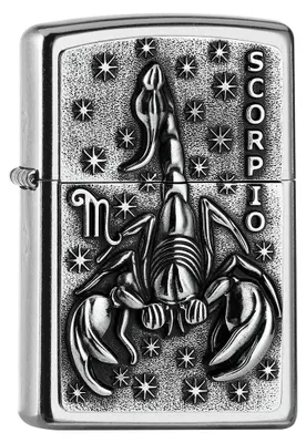 Obrázek produktu pro Zapalova? Zippo Scorpio znamení zv?rokruhu Štír Street Chrome v?truodolný