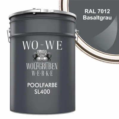 Produktbild von Schwimmbadfarbe Poolfarbe Schwimmbeckenfarbe SL400 Basaltgrau ähnl. RAL 7012 - 5L