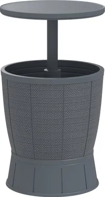 Produktbild von Outsunny 3-in-1 Beistelltisch Gartentisch 45 x 43 cm Rund Kühlbox wetterfest