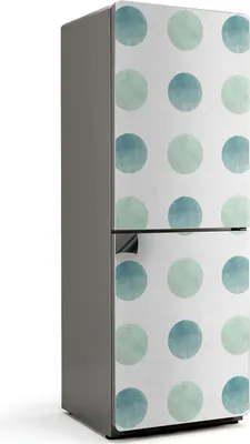 Produktbild von Muster mit Kreisen in Reihen – Magnetische Kühlschrank Abdeckung – Dekorfolie magnetisch Küche – Kühlschrank Magnet Deko – selbstklebende Magnettafel – Magnetfolie für Kühlschranktür – 70x190 cm