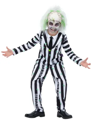 Produktbild von Beetlejuice Kostüm für Kinder Kindergröße: 146-158