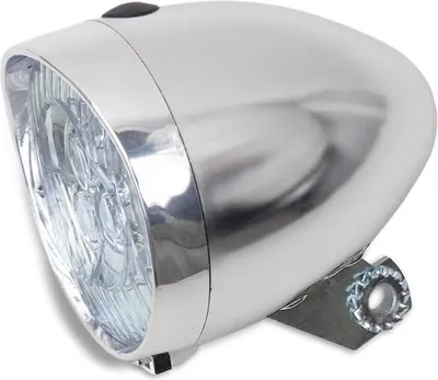 Produktbild von Fahrradbeleuchtung Frontlampe Retro LED - Silber
