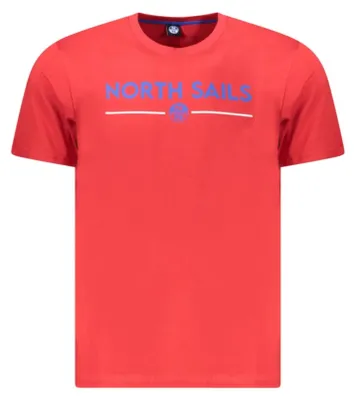 Produktbild von Kurzarm Herren T-Shirt in Rot mit Print und Rundhals-Design