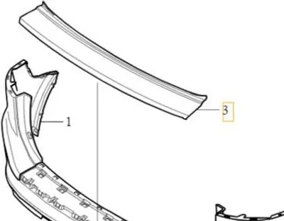 Image de VOLVO XC60 I (09-17) Pare-chocs arrière en haut pour peinture OE