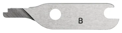 A close-up, isolated shot of a metal blade.