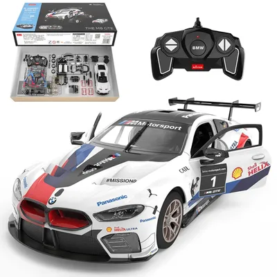 Immagine prodotto di BMW M8 GTE bianca RASTAR modello 1:18 auto telecomandata + body kit + telecomando 2,4 GHz