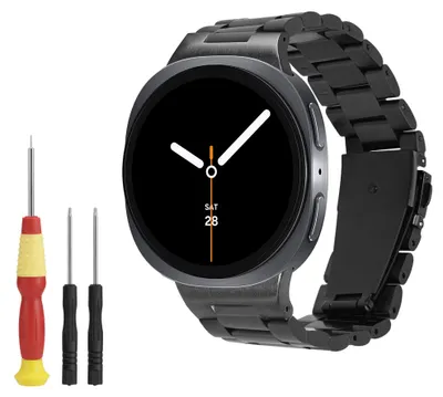 Produktbild von kwmobile Edelstahl Uhrenarmband kompatibel mit Samsung Galaxy Watch 8 Galaxy / Galaxy Watch 8 Classic 46mm Ersatz Armband - Ersatzarmband für