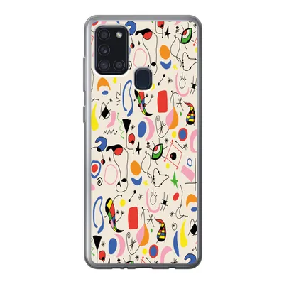 Produktbild von MuchoWow® Handyhülle Schutzhülle Hülle für Samsung Galaxy A21s Muster - Abstrakt - Kunst Silikon Softcase Handy Hülle - Hartschale