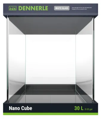 Produktbild von Dennerle Nano Cube White Glass, 30 Liter - 30 x 30 x 35 cm - Mini-Aquarium mit abgerundeten Ecken