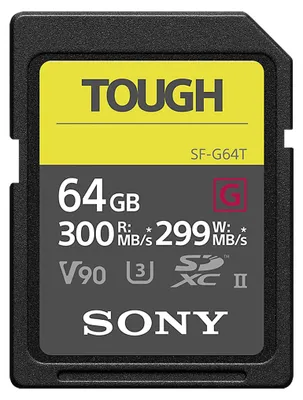 Obrázek produktu pro Sony SF-G64T/T1, 64 GB, SDXC, Třída 10, UHS-II, 300 MB/s, 299 MB/s