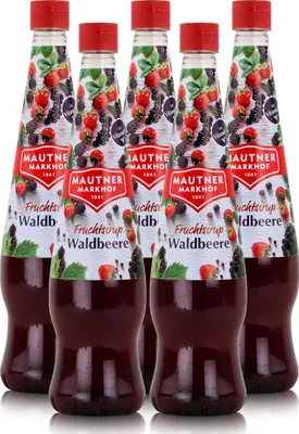Produktbild von Mautner Getränkesirup Waldbeere 0,7L - Softdrink, Cocktails (5er Pack)