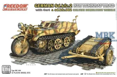 Produktbild von FREEDOM FDM16002 Sd.Kfz.2 Kettenkraftrad w/cart and Goliath