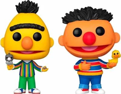 Productafbeelding van Exclusieve actiefiguren van Sesamstraat: Bert & Ernie, verkrijgbaar in sets van 2