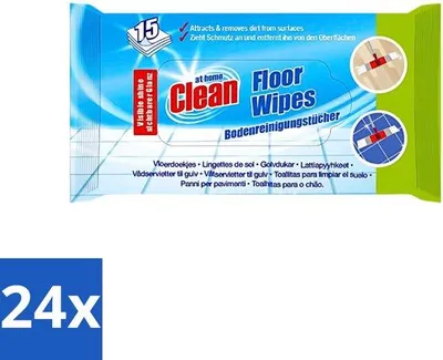 Produktbild von 24 Stück Fussbodenreinigungstücher - Effizient Reinigt - 15 Stück - Fussbodenreiniger - Glanzfussboden - Reinigungstuch - Fussbodenputztuch