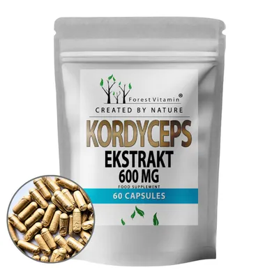 Produktbild von Cordyceps Sinensis 600mg - 60 Kapseln - natürlicher Extrakt - Forest Vitamin