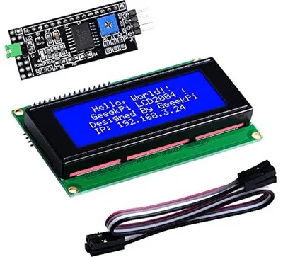 Obrázek produktu pro LCD 2004 Display Modul 20x4 s podporou I2C a modrým pozadím světla pro Arduino a Malina Pi
