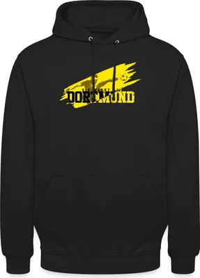 Produktbild von Spreadshirt Die Macht Aus Dortmund Schwarz-Gelb Fußball Fan Uni Hoodie, XL, Schwarz