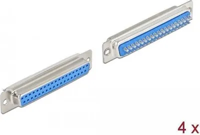 Produktbild von DELOCK D-Sub 37 Pin Buchse Metall, Lötversion, 4 Stück