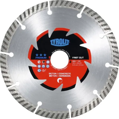 Immagine prodotto di Disco diamantato per taglio muratura Ø 125 mm Foro 22,23 mm C3R Altezza segmento 7 mm Spessore segmento 2 mm