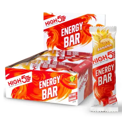 Produktbild von HIGH5 - Energy Bar - Energieriegel mit banane - 12 x 55g - Weicher Riegel mit Kohlenhydraten für langanhaltende Energie