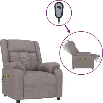 Obrázok produktu pre masážne kreslo vidaXL Electric Taupe Fabric