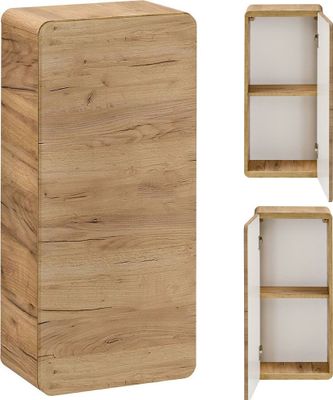 Badezimmer Hängeschrank LUTON-56-CRAFT, Wotan Eiche Nb. Nb., B/H/T ca. 35/75/22 cm