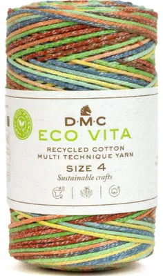 Immagine prodotto di Filato DMC Eco Vita 4 Multi-Technique – Cotone riciclato (250 g) Oeko-Tex (Colore 104)