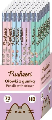 Obrázek produktu pro Ołówki z gumką HB Pusheen tuba (72szt)