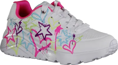 Produktbild von Skechers Uno Lite My Drip 310391L/WM Sneaker, Girls, Synthetik, White/Multi - Kinderschuhe Teens Mädchen Gr. 25 - 42, Weiß