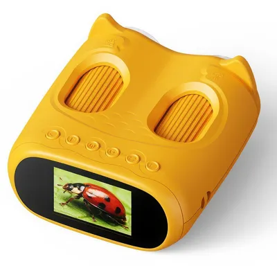 Produktbild von Kinder Mikroskop 2in1 Digital 1000X 10X 2MP Kamera 8 LED 2 Zoll Bildschirm wiederaufladbar Lernspielzeug Outdoor Entdeckung