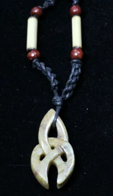 Produktbild von Unendlicher Knoten Speckstein Anhänger Schmuck Handmade