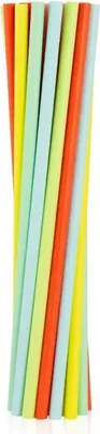 Produktbild von 24 bunte pastell Papier Strohhalme Trinkhalme