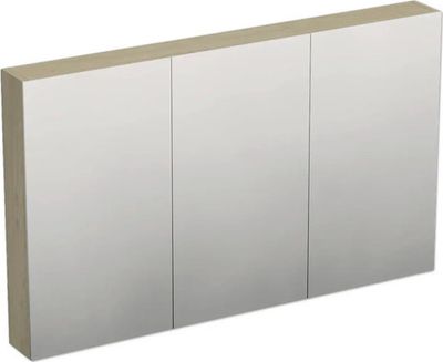 Jungborn Spiegelschrank TRENTA 120 x 14,4 x 72 cm Kendal eiche 3-türig IP 44