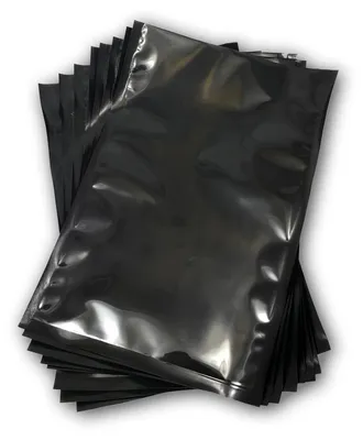 Produktbild von 500x Siegelrandbeutel Vakuumbeutel PA/PE 290 x 500 mm schwarz/ transparent 90 my