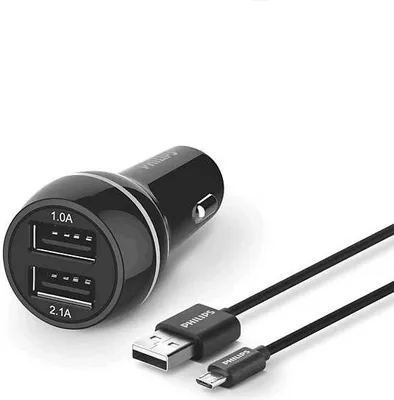 Produktbild von PHILIPS DLP2357U/10 Dual-USB-Auto-Ladegerät