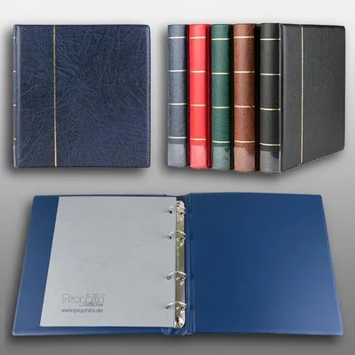 Produktbild von Prophila Collection Album A5 Standard-Ringbinder für Münzen Banknoten Postkarten ETB (blau)