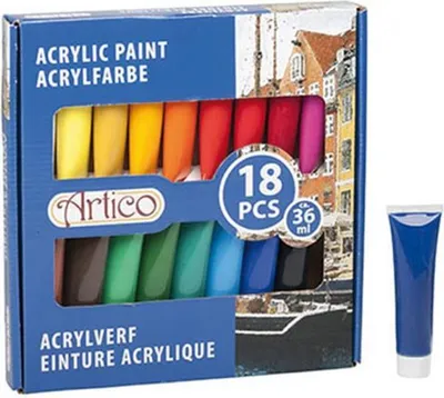 Obrázek produktu pro Neznámý Artico 52794 - Akrylová barva 18 kusů