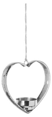 Produktbild von DOREA Teelichthalter - H.15cm x T.15cm - Edelstahl / Glas - silber