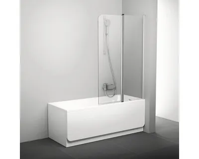 Zdjęcie produktu dla Parawan nawannowy Ravak Chrome CVS2-100 R satyna+przezroczysty 7QRA0U00Z1