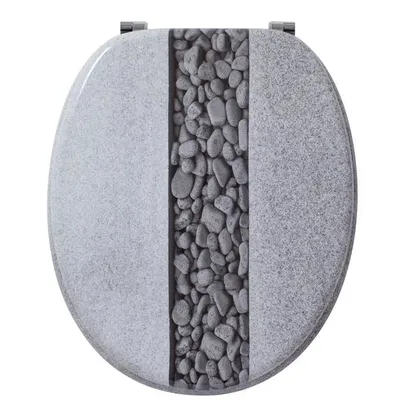 Image de Couvercle de WC Wirquin gris pierre, bois, MDF