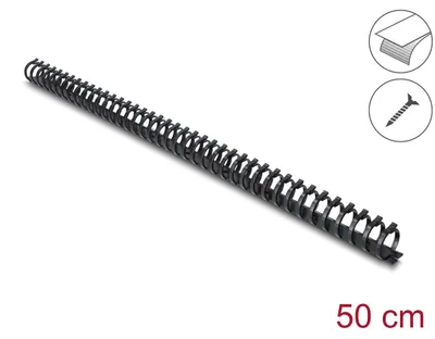 Produktbild von Delock Kabelkanal Flexibel selbstklebend schraubbar 25 x 26 mm - Länge 50 cm schwarz