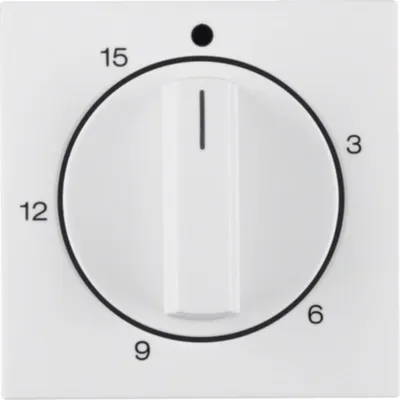 Immagine prodotto di Berker 16328989 Piastra centrale con manopola di controllo per timer meccanico bianco polare, lucido