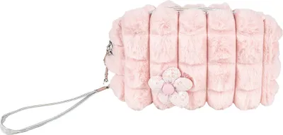 Produktbild von Clayre & Eef Damenkulturtasche 18x7x10 cm Rosa Synthetisch Blume